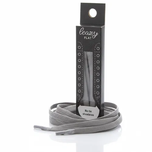 leazy flat Schnürsenkel, Hellgrau, S: Bis 4 Ösen pro Seite, 1 Paar