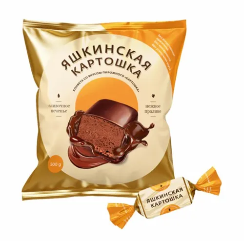 Konfekt  JASCHKINSKAJA KARTOSCHKA 500g Russische Konfekt  Packung