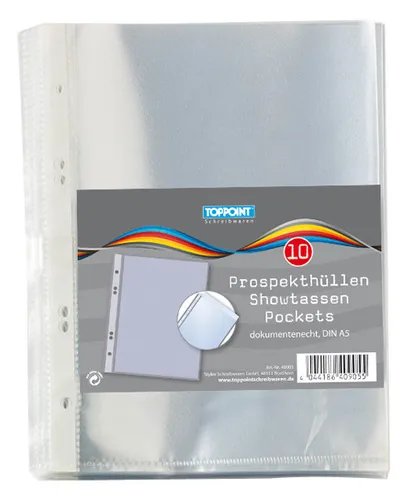 Stylex Prospekthüllen A5 Klarsichthüllen 10