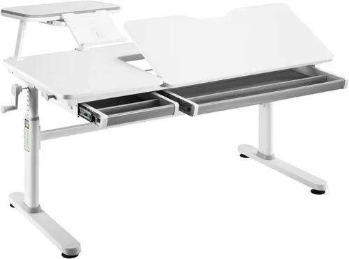 HOKO Kinderschreibtisch und Buchstütze Set, Höhenverstellbar Kinderschreibtisch mit Neigung Einstellbarer Tischplatte und Butler mit Buch-Halterung