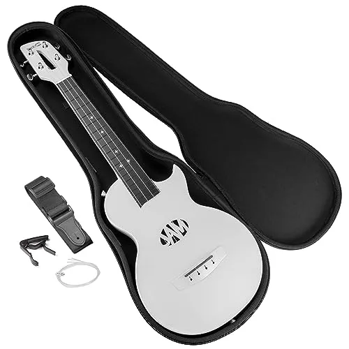RockJam Kohlefaser Ukulele mit Tasche