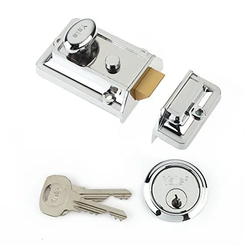 Yale Locks 77 Nachtriegelschloss Chromfinish 60 mm Dornmaß von Yale