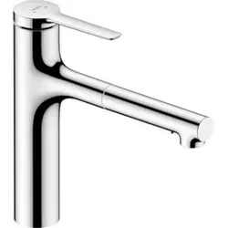 hansgrohe Küchenarmatur Zesis M33, Ausziehbarer Wasserhahn mit 2 Strahlarten - Moderne Armatur für die Küche mit ergonomischem Design, ausziehbarer Brause und stufenlosem Schwenkauslauf für mehr Komfort und Bewegungsfreiheit.