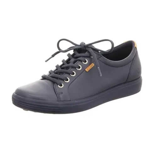 ECCO Damen Soft 7 Shoes - Komfortable Sneaker in Marine - Damen-Sneaker aus hochwertigem Leder mit anatomischer Passform für höchsten Tragekomfort. Ideal für jeden Tag, dank griffiger Außensohle und herausnehmbarer Einlegesohle.