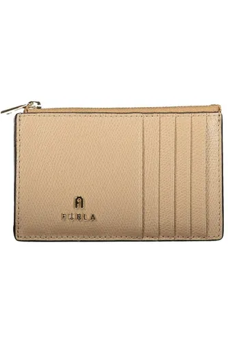 Furla Camelia M Kreditkartenetui - Damen - Elegantes Kreditkartenetui aus genarbtem Leder in taupe, ideal für stilvolle Aufbewahrung und einfachen Zugriff auf Ihre Karten.