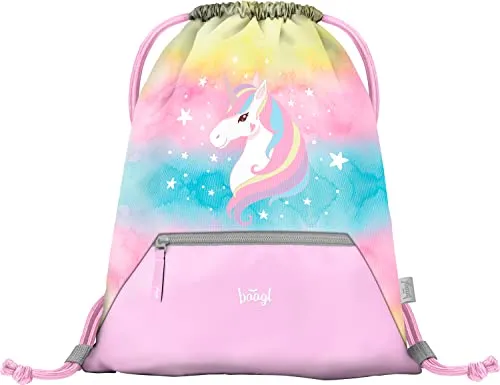 BAAGL Beutel mit Tasche Rainbow Unicorn von BAAGL