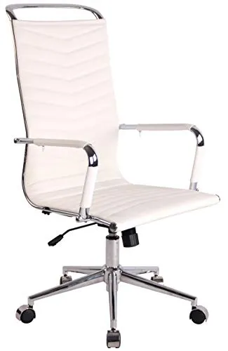 CLP Bürostuhl Batley - Höhenverstellbarer Chefsessel mit Kunstleder - Bürostuhl mit drehbarem Design, höhenverstellbar und pflegeleichtem Kunstlederbezug. Ideal für komfortables Arbeiten im Büro oder Home Office.