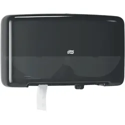 Tork 555508 Doppelrollenspender für Mini Jumbo Toilettenpapier T2 - Öffentliche Toilettenpapierspender mit hygienischem Elevation Design, hohem Fassungsvermögen für 2 Rollen und effektiver Papierbremse zur Reduzierung von Abfall.