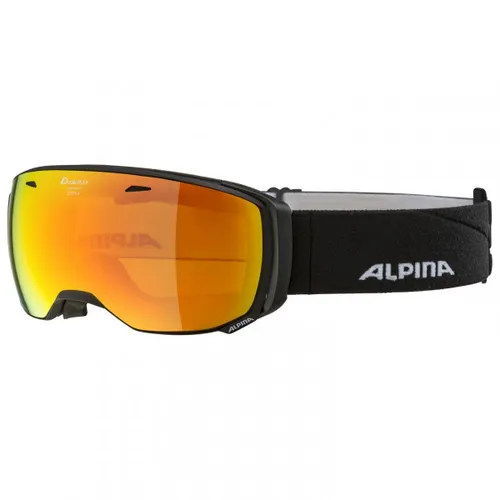 Alpina Estetica Q-lite black matt mirror red (31) one size - Unisex Skibrille mit rahmenlosem Design für ein extra großes Sichtfeld, ideal für Freeski und Skitouren. Perfekt für Brillenträger dank spezieller Aussparungen und bietet hohen Tragekomfort.
