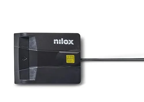 Nilox NXLD001 Smart DNI-E Kartenleser Schwarz - Sonstiges TV-Zubehör mit USB 2.0-Schnittstelle für schnelle Datenübertragungen, ideal für Windows 10-Nutzer und perfekt für digitale Authentifizierung.