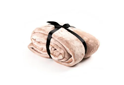 ESTEXO Tagesdecke Kuscheldecke Wohndecke 220 x 240 cm Flanell Decke Bettüberwurf Taupe