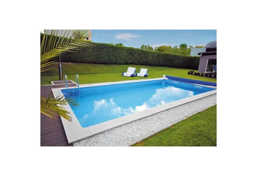 KWAD Styropor Pool Set All Inklusiv mit Edelstahlleiter 6x3x1,5m - Swimmingpool mit hervorragender Wärmeisolierung durch Styroporblöcke, einfacher Aufbau und alles inklusive für sofortigen Spaß im Garten!