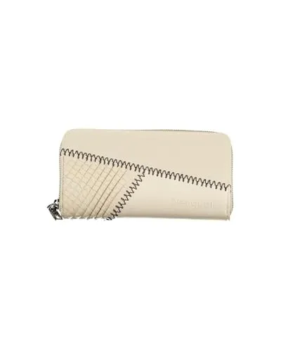 Desigual Women's Mone_GRISOM Fiona Bi-Fold Wallet, White - Damen-Geldbörsen mit einfarbig integriertem Münzfach, Reißverschluss und mehreren Innenfächern für viel Platz für Karten, Münzen und Scheine.