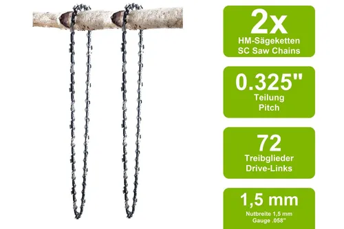 Sägeketten passend für Husqvarna 40 | 45cm 0.325 72TG 1,5mm 2