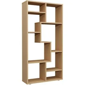 VCM Holz Standregal Lanisa M - Vielseitiges Bücherregal - Bücherregal und Raumteiler in einem, mit 8 offenen Fächern für Bücher und Deko. Ideal für stilvolle Aufbewahrung. Maße: H. 116 x B. 58 x T. 20 cm.