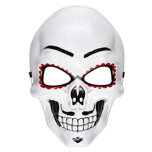 W WIDMANN MILANO Party Fashion 95707 - Maske Dia De Los Muertos, Grim Reaper, Halloween, Karneval, Mottoparty
