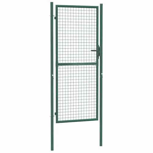 vidaXL Gartentor 100x200cm - Stabil und Rostgeschützt - Flügeltore aus pulverbeschichtetem Stahl, ideal für den Garten. Äußerst langlebig und einfach zu installieren, inklusive drei Schlüsseln für zusätzlichen Komfort.