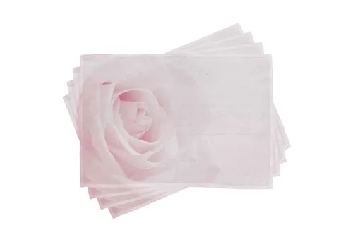 Abakuhaus Platzset Waschbare Stoff Esszimmer Küche Tischdekorations Digitaldruck, (4-teilig, 4-St., Set aus 4x), Rose Close up Rosa blühen