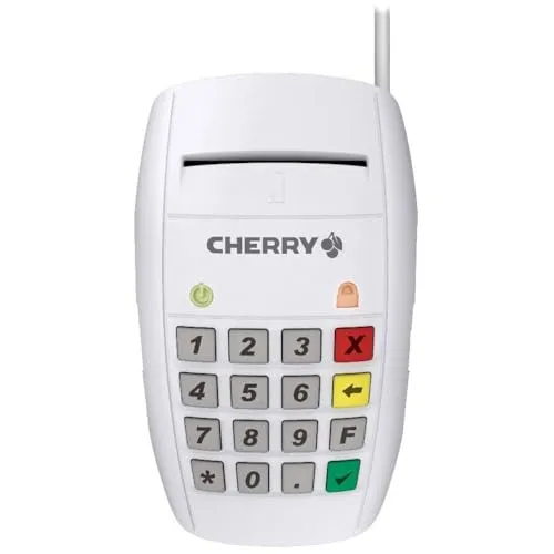 CHERRY Smart Terminal ST-2100 - USB-Smartcard Leser für eGK und KVK, einhändige Bedienung mit 16 Tasten und sicherer PIN-Eingabe