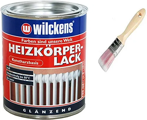 Bindulin Heizkörperlack weiss inkl. Pinsel zum Auftragen von E-Com24 (Heizkörperlack weiss 375 ml)