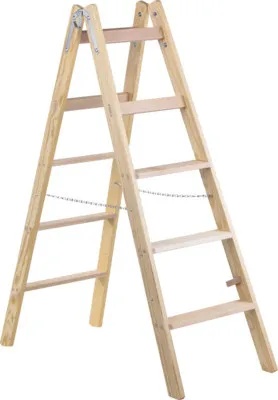 Stufenstehleiter Holz 2x5 Stufen