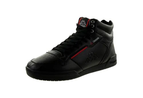 Kappa Unisex Mangaan Sneakers, Schwarz Black 242764 1120, 37 EU - Damen-Sneaker mit halbhohem, stabilisierendem Design und pflegeleichtem Obermaterial für optimalen Tragekomfort.