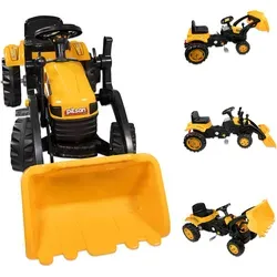 Trettraktor mit Schaufel - Kinder Traktor ab 3 Jahre - Tretfahrzeuge für Kinder ab 3 Jahren, robust und sicher mit Hupe. Fördert aktive Bewegung und Koordination beim Spielen im Freien.