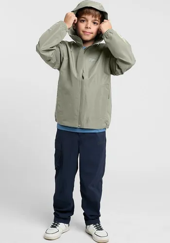 Jack Wolfskin FLAZE JACKET K - grüne Outdoorjacke für Kinder - Funktionsjacke mit TEXAPORE-Technologie, atmungsaktiv, wasserdicht und winddicht – ideal für Abenteuer im Freien.