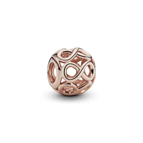 PANDORA Charm Unendlichkeitssymbol 14 Karat rosévergoldet in pink von Pandora