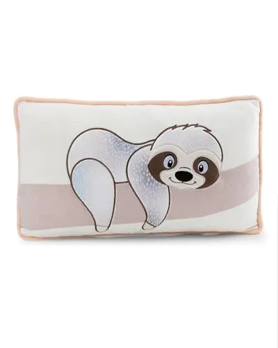 Nici Kissen Faultier Izzy Icetumbler 43 x 25 cm - Kissen aus kuschelweichem Plüsch mit einem niedlichen Faultier-Design, ideal zum Kuscheln und Dekorieren, nachhaltig aus recycelten Materialien gefertigt.