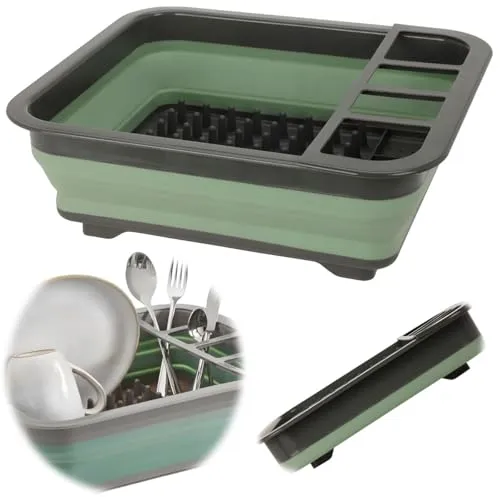 LS-LebenStil Flexibles Abtropfgestell 36cm faltbar mit Griff Camping