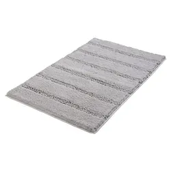 Kleine Wolke Badteppich Monrovia, Platin, 70 x 120 cm - Badematten & Badteppiche: Luxuriös weicher, rutschfester Badteppich aus 100% Polyacryl, maschinenwaschbar und OEKO-TEX 100 zertifiziert – ideal für Komfort und Stil in Ihrem Badezimmer.
