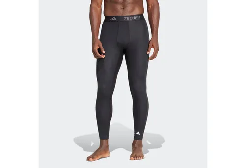adidas BASE TIGHT Tights Herren - Schwarz, Größe L - Sportliche Tights aus elastischem Material mit techfit-Kompressionspassform für optimale Muskelunterstützung und Ausdauer; schützend mit UPF 50+ und antibakterieller Wirkung.