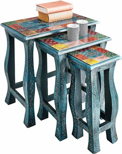 Beistelltisch HOME AFFAIRE, bunt (blau, bunt) in blau von Home Affaire