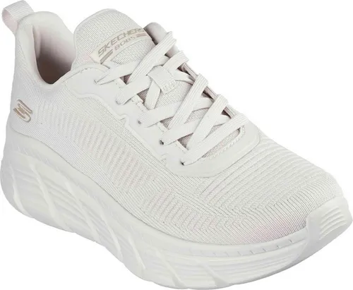 Skechers 117385S Beige Damen-Sneaker - Bequemer Damen-Sneaker mit flexibler Sohle für optimale Traktion, schnürbarem Verschluss und maschinenwaschbar für einfache Pflege.