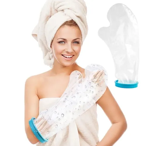 mizikuu Gipsschutz Wasserdicht Arm, Wiederverwendbar Armprotektor für Gipsverbände Armschutz Verbandschutz Duschschutz Wasserschutz für Gipsarm Wundabdeckung für Arm Hand Bad Dusche