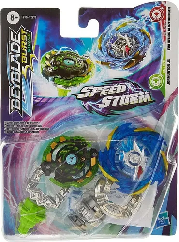 Beyblade Surge Speedstorm Evo Helios Blazebringer & Jormuntor J6 - Doppelpack Battle Kreisel, ideal für spannende Duelle ab 8 Jahren