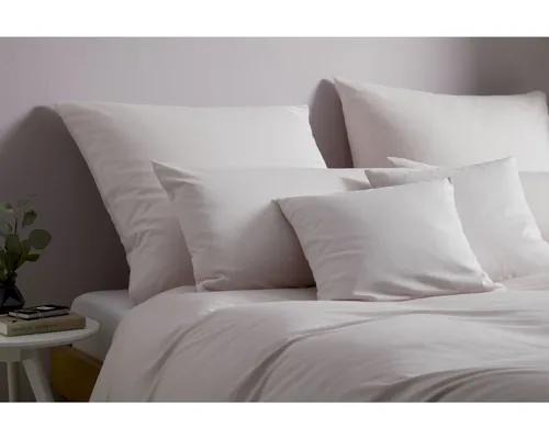 Elegante Mako-Satin Bettwäsche »Solid Jersey« in Rose – 80x80 cm Kissenbezug