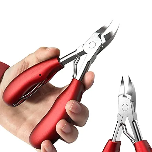 Nagelzangen für Starke Fußnägel Profi | Nagelzange | Fussnagelschere Dicke Nägel | Zehennagelschere | Kopfschneider für Fußnägel | Fußnagelschere für Dicke Nägel (Red manicure knife)