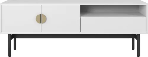 Selsey Stoon - TV-Element mit Schublade, Weiß, 154 cm