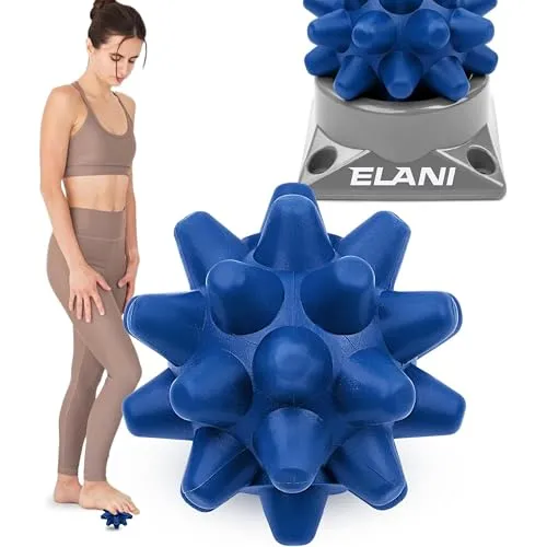 ELANI Triggerpunkt Drücker - Triggerpunkt Massagegerät Igelform & Halterung zur Selbstmassage von Verspannungen im Rücken- und Nackenbereich - für Akupressur und Osteopressur