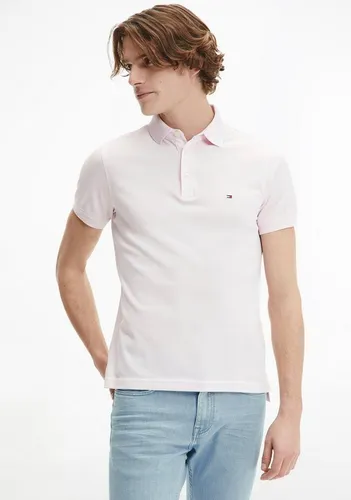 Tommy Hilfiger Herren Poloshirt Kurzarm 1985 Slim Fit, Rosa (Light Pink) XXL - Elegantes Poloshirt für Herren mit Kontrast-Kragen und -bündchen, ideal für einen stilvollen Freizeitlook.