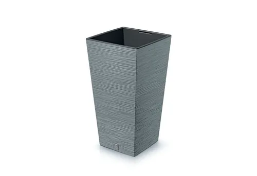 Zementfarbenes Pflanzgefäß FURU, 29,5 x 29,5 x 55 cm, 14 L von Prosperplast