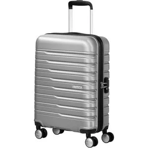 American Tourister FLASHLINE Spinner 55/20 TSA - Sky Silver - Trolley Hartschale Handgepäck mit TSA-Schloss, ideal für sicheres Reisen und stilvolles Auftreten.