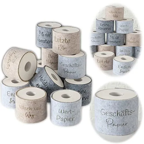 LS-LebenStil Filz Toilettenpapier Banderole Geschäftspapier Klohut Husse Klopapier Klorollen