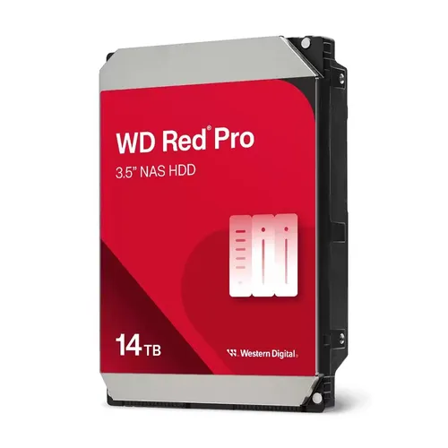 WD Red Pro WD142KFGX - 14 TB NAS HDD, 7200 rpm, 512 MB Cache, leise und stromsparend für 24/7 Betrieb