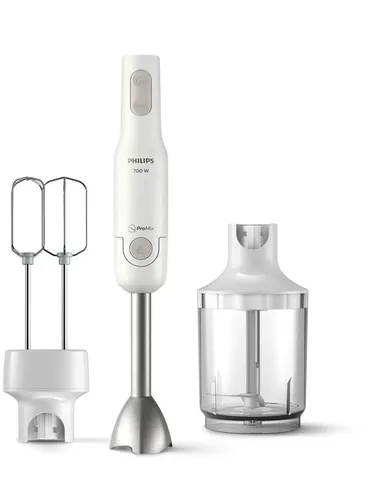 Philips HR2546/00 - 700W ProMix Stabmixer in Weiß, ergonomisches Design für müheloses Mixen und Turbo-Funktion für harte Zutaten