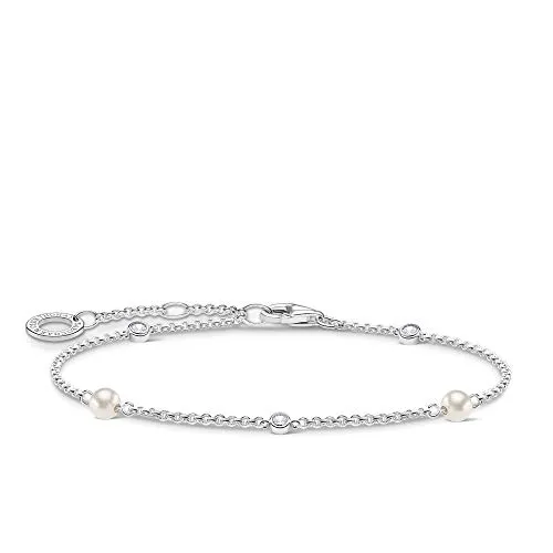 Thomas Sabo Armband mit weißen Steinen aus 925 Sterlingsilber - Elegantes Armband für Damen, gefertigt aus hochwertigem 925er Sterlingsilber und verziert mit weißen Steinen. Perfekt als individuelles Geschenk für besondere Anlässe.