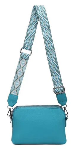 ITALYSHOP24 Schultertasche Damen Tasche Bodybag Umhängetasche Crossbody Brusttasche Handtasche, Crossover Muster Taschengurt Smartphone Geldtasche Abend Handy Clutch