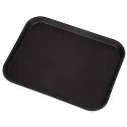 Cambro Camtread rechteckiges rutschfestes Fiberglas Tablett schwarz 45,7cm - Hochwertiges rutschfestes Tablett aus Fiberglas, hitzebeständig und geschirrspülergeeignet – ideal für Gastronomie und den täglichen Einsatz.